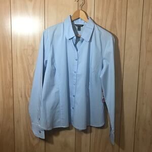 NWT George Pleated V-Neck Long Sleeve Top XL